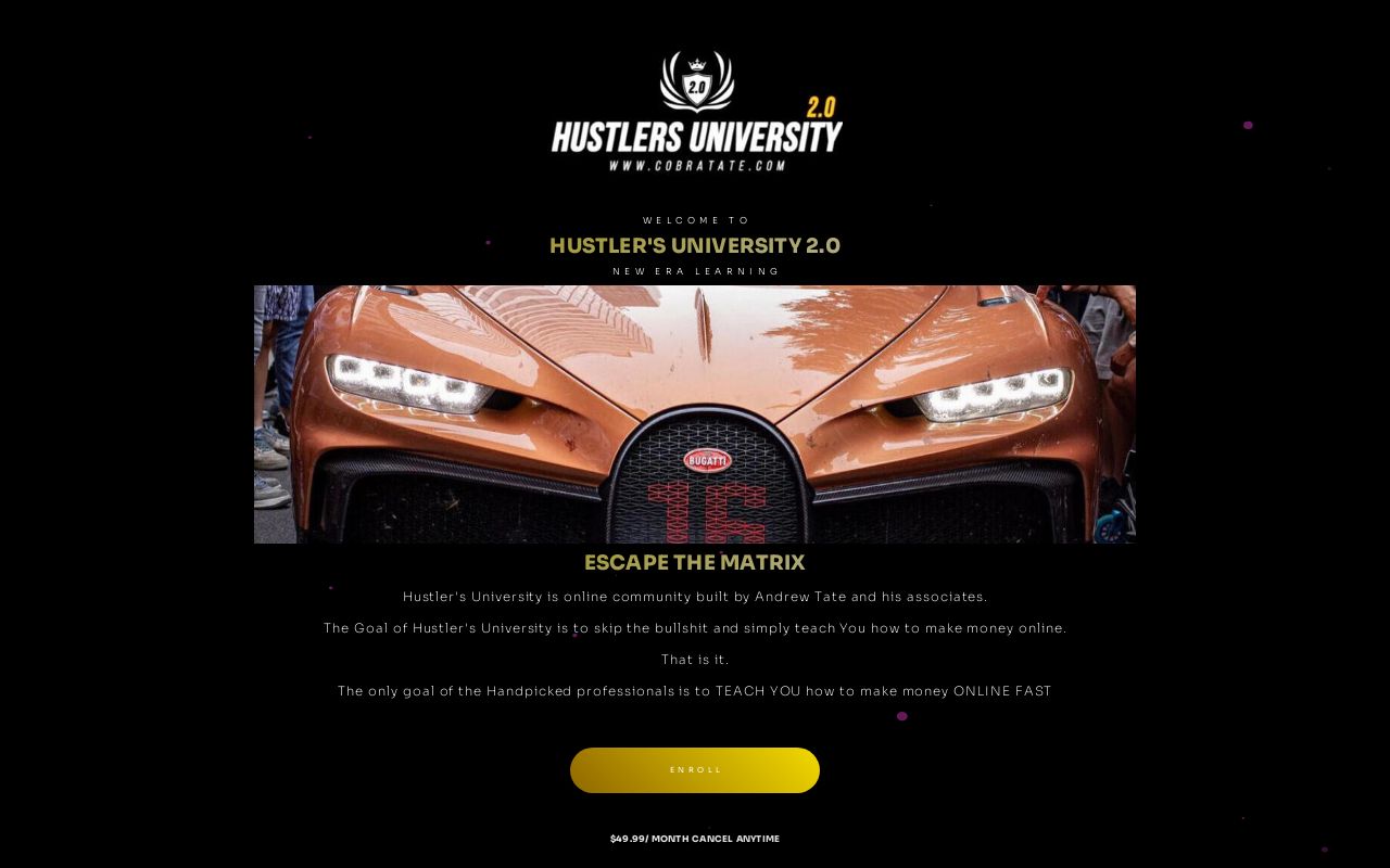 New era learning hustlers deals university